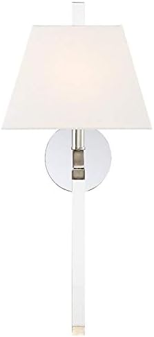 Crystorama Renee 1 Light Polished Nickel Sconce