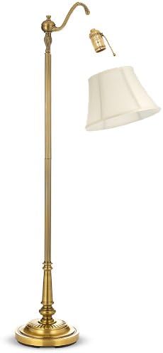 Royal Designs, Inc. BS-754U-13AGL Bottom Scallop Gather Pleat Basic Lamp Shade with UNO Threaded Fitter, 5 x 13 x 9.5, Antique Gold