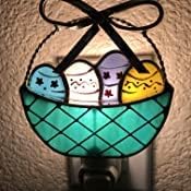JGS Stained Glass Easter Basket Night Light