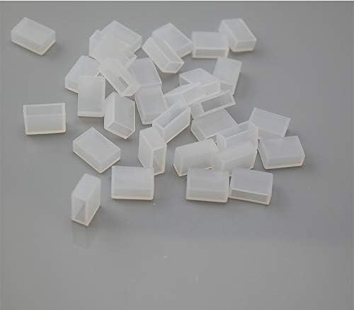 50 Pack End Cap Cover with Sealant for 10mm Wide Waterproof Silicone LED Strip Light