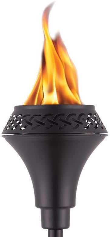 TIKI Island King 65" Metal Outdoor Torch – Weather-Resistant, Decorative TIKI Torch with Long-Lasting Wick, Snuffer & Easy-Pour Wide-Mouth Canister for Patio, Backyard & Garden