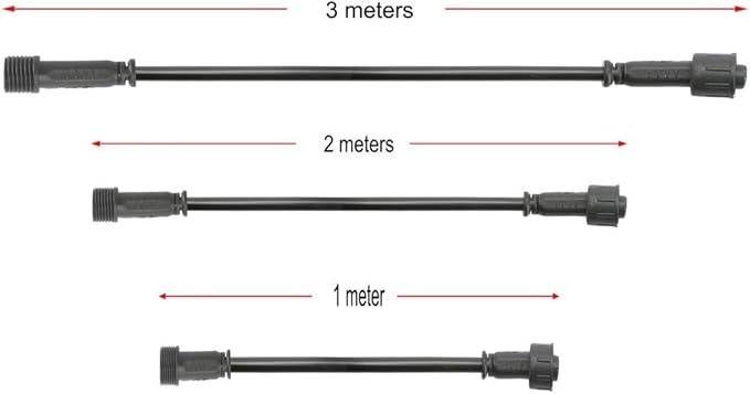 FVTLED 2m 6.56ft 5Pin Extension Cable Wire with Male and Female Connectors at Both Ends for RGBW LED Deck Light