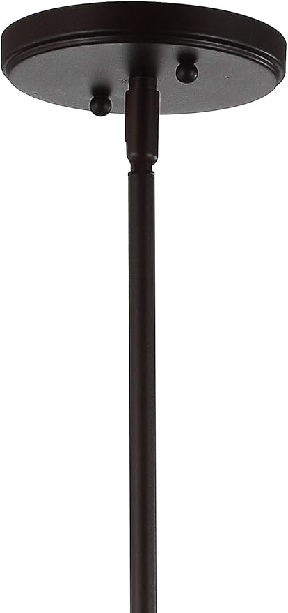 JONATHAN Y JYL6401B Watts 13.25" Glass/Metal LED Pendant Farmhouse Contemporary Transitional Dimmable Dining Room Living Room Kitchen Foyer Bedroom Hallway, Oil Rubbed Bronze/Clear