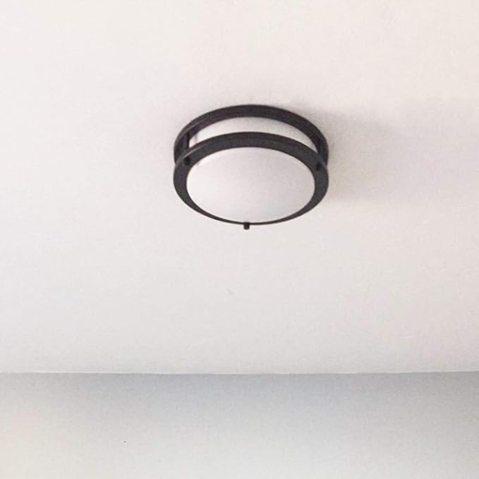 48W Dimmable LED Ceiling Light Fixture, 13.2in Flush Mount Light Fixture, Ceiling Lamp for Bedroom, Kitchen, Bathroom, Hallway, Super Bright 4000 Lumens,Blacck, 3000K Warm White