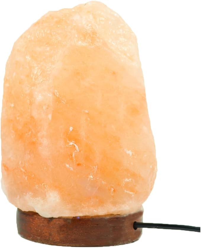 7-Color Himalayan Salt lamp,Wooden Base,Room Decor, Home Decor, Relaxation, Ambiance,Christmas、Birthday Gift for Kids