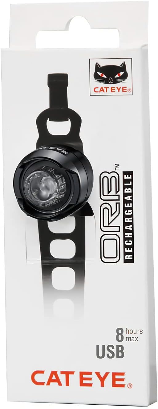 CATEYE ORB USB Rechargeable Safety Light – High-Visibility LED Flashing Bike Light, Multiple Lighting Modes, Durable Aluminum Design, Fits Road, MTB, Gravel Bikes