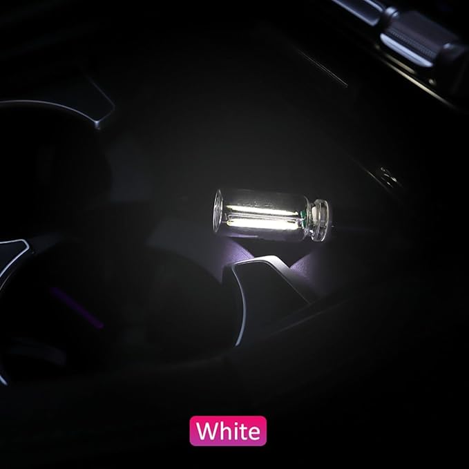 Car USB Night Light Bulb, Touch Dimmable Car Interior Ambient USB LED Lights Lamp,Portable Mini Glass Bottle Night Lamp, for Camping, Holiday Decoration, Party, Bedroom,Purple