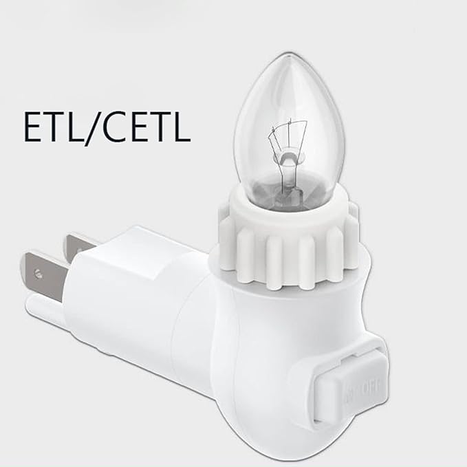 Plug in Night Light Module,Night Light Plug with ON/Off Switch,E12 Base Socket Night Light for Himalayan Crystal Salt Night Light,Wall Light(with Waterproof Gear)