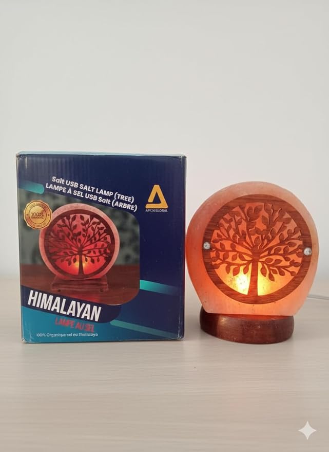 Himalayan Salt Lamp, USB Powered, Night Light Color Changing Lamp,Unique Gift Idea (Treenew)