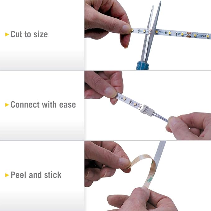 Armacost Lighting RibbonFlex Pro 12V White LED Strip Lights 120 LED/m, 3000K, 8.2 ft 143210