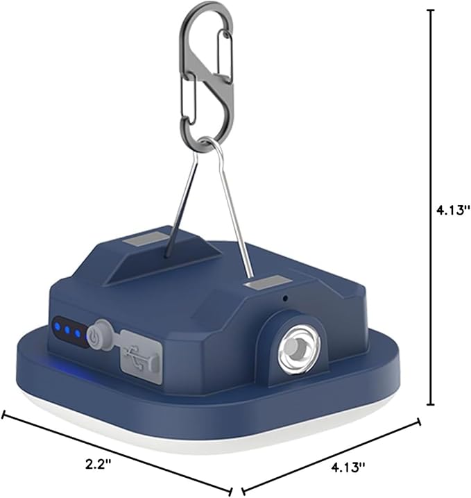 4 inch LED Camping Lantern Rechargeable TeiNewBy 1500LM 10000mAh up to 120 Hours Running, 4 Light Modes, IP54 Waterproof,Magnetic Base for Hurricane Emergency, Outdoor, Hiking, Home and Car(30W)