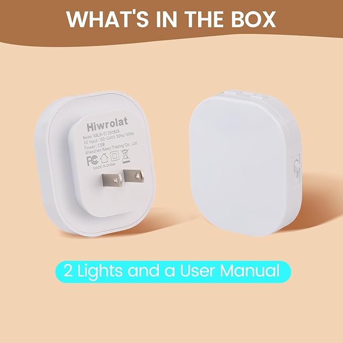Night Lights with Motion Sensor & Dusk-to-Dawn Sensor, 2 Pack, Backlit Soft White with Adjustable Brightness, Auto-On/Off, for Kids Adults Nursery Bedroom Bathroom Hallway Kitchen