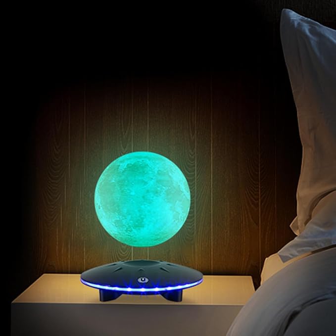 Magnetic Levitating Moon Lamp Rotating Floating Moon Lamp 16 Colors Moon Night Light Levitating Lamp Decorative Lights for Room