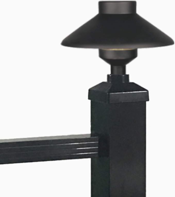 LED Post Light for Deck or Fence Post (2" x 2" Aluminum, Black)
