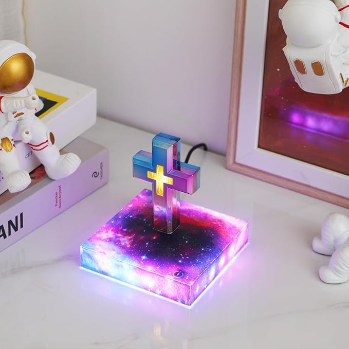 Magnetic Levitating Lamp Floating Cross Floating RGB Lights Home Decoration Gifts
