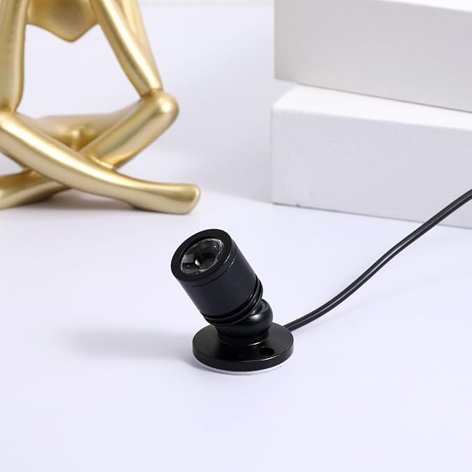 Uonlytech Small LED Spotlight Jewelry Showcase Small LED Spot Light USB- Powered Spotlight for Jewelry, White Light