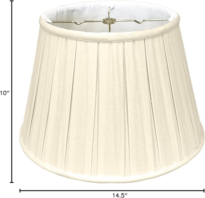 Royal Designs, Inc. Empire English Pleat Lamp Shade, BSO-724-14LNBG, 10 x 14.5 x 10, Linen Beige