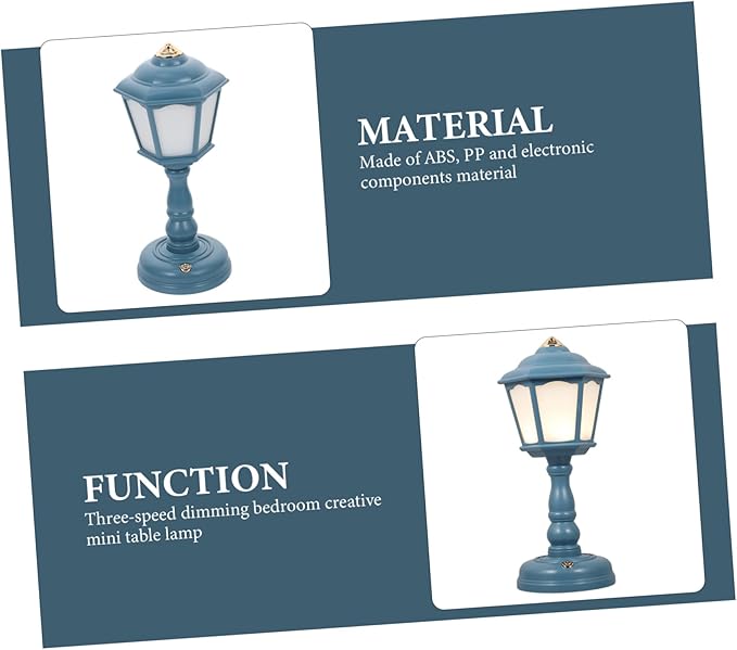 NUOBESTY USB Rechargeable Vintage Table Lamp Dimmable Mini Retro Lantern for Bedroom Creative Night Light Touch Control Anti-Slip Base Warm Light Home Decor