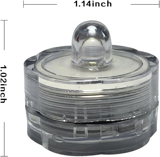 Submersible LED Lights, Waterproof Wedding Underwater LED Tea Lights Candles for Centerpieces/Party/Christmas Set of 24, Purple