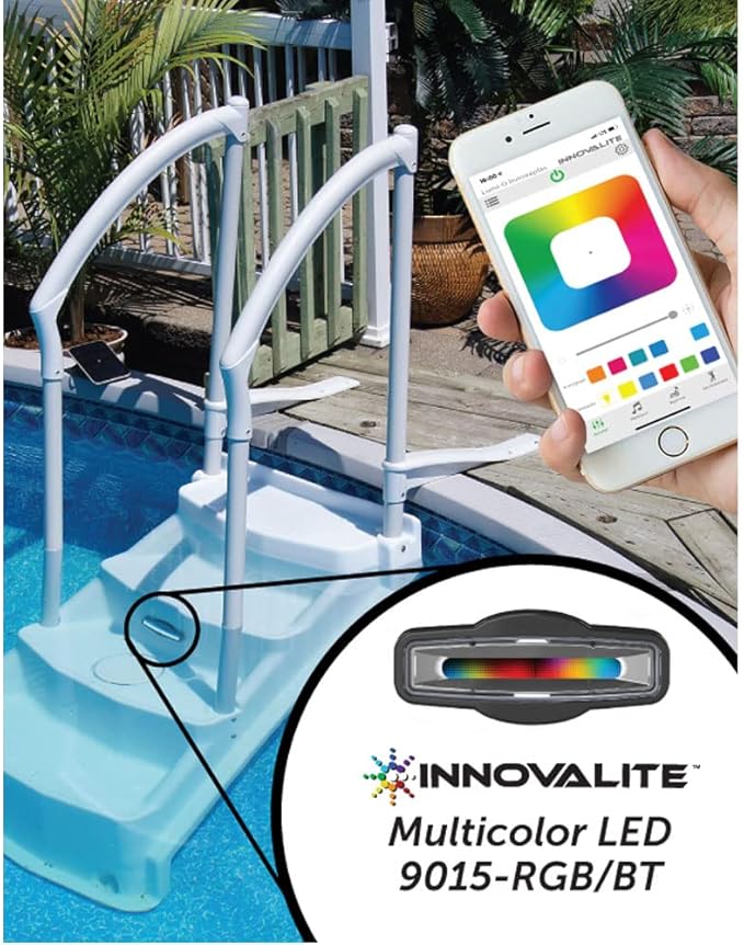 Innovalite Above Ground Pool 120V LED Multi Color Bluetooth Step Light