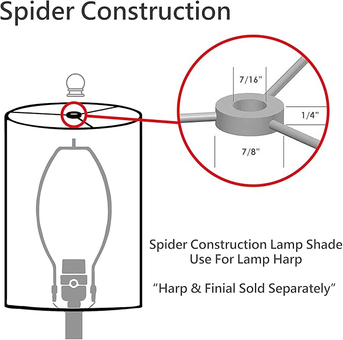Aspen Creative 33026A, Transitional Pleated Empire Shape Spider Construction Lamp Shade in Rice White, 14" wide (7" x 14" x 11")