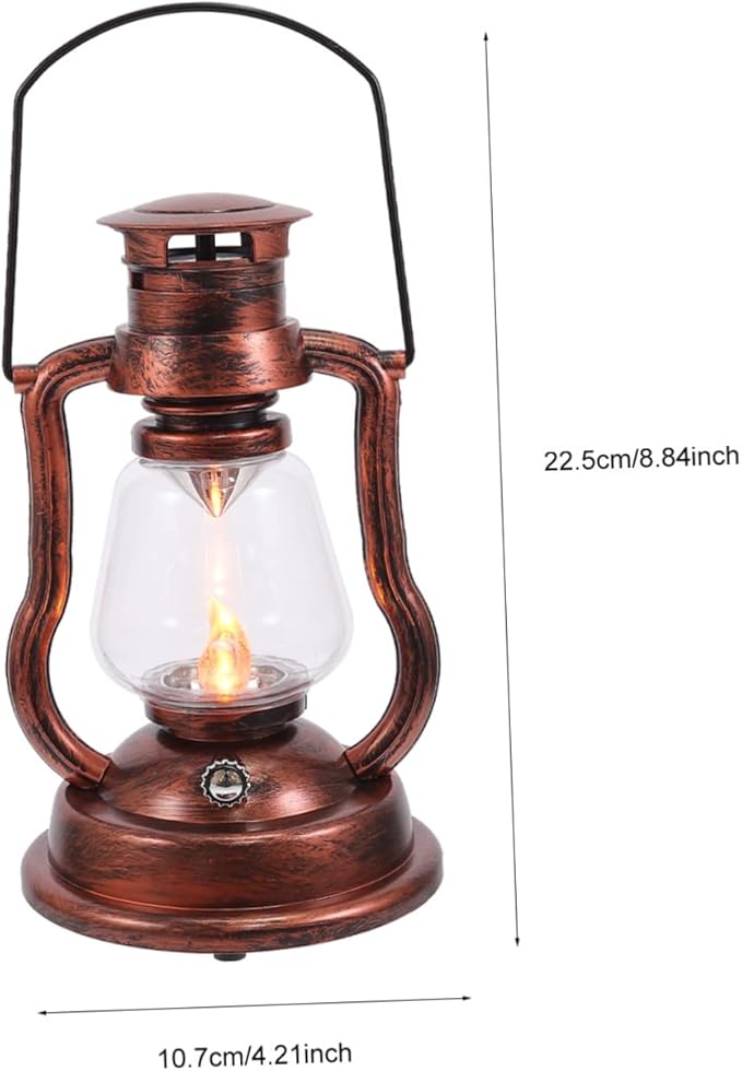DOITOOL 1pc Creative Retro Kerosene Lamp Rechargeable Household Night Light for Home Decor Vintage Style Lantern for Festivals and Events for Ambient Lighting Setting