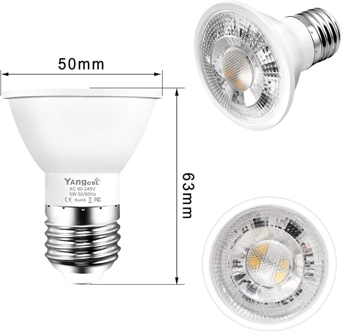 LED Color Changing RGB Light Bulb with Remote 40W Equivalent 400LM, 45° Beam Angle and Memory, E26 Mood Ambiance Lighting (6 Pack)