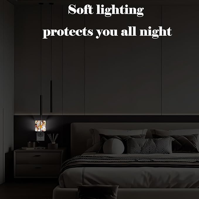 Cute Dog Night Light,Plug Into Wall Decor for Stairway,Hallway,Kitchen,Dusk to Dawn Sensor Nightlights for Boys/Girls/Women/Men Room Gifts