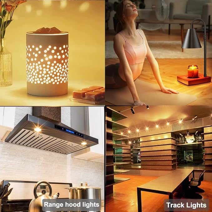 Vinaco GU10 C 120V 35W Bulb Dimmable, 6 Pack High Output 380LM GU10 C 110V 35W Candle Warmer Warm White 2800K, Long Lasting GU 10 Halogen Bulbs No Flicker for Candle Warmer Lamp & Track Lighting