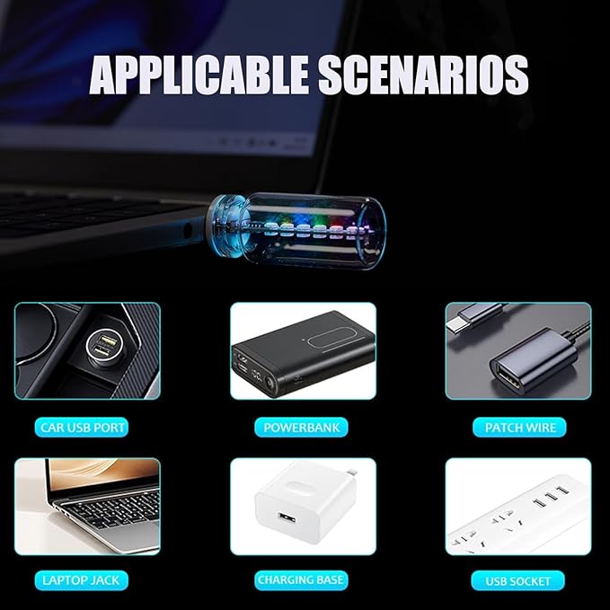 car USB Night Light Bulb, 13 Color Changing Modes Portable Plug-in Retro Car Interior Ambient Lights, Led USB Light Camping, Party, Holiday Decoration, Bedroom, Desktop (3Pcs)