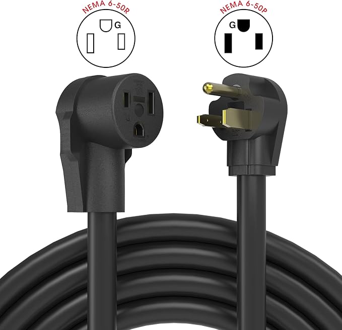 YESWELDER 20ft 15Amp 12AWG Welder Extension Cord,250 Volt Welding Cord,Nema 6-50 Power Extension Welding Machine Cord with ETL Approved