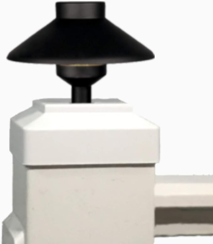 WL103A LED Post Light for a Deck or Fence Post (4 inch x 4 inch Post Cap Vinyl, White)