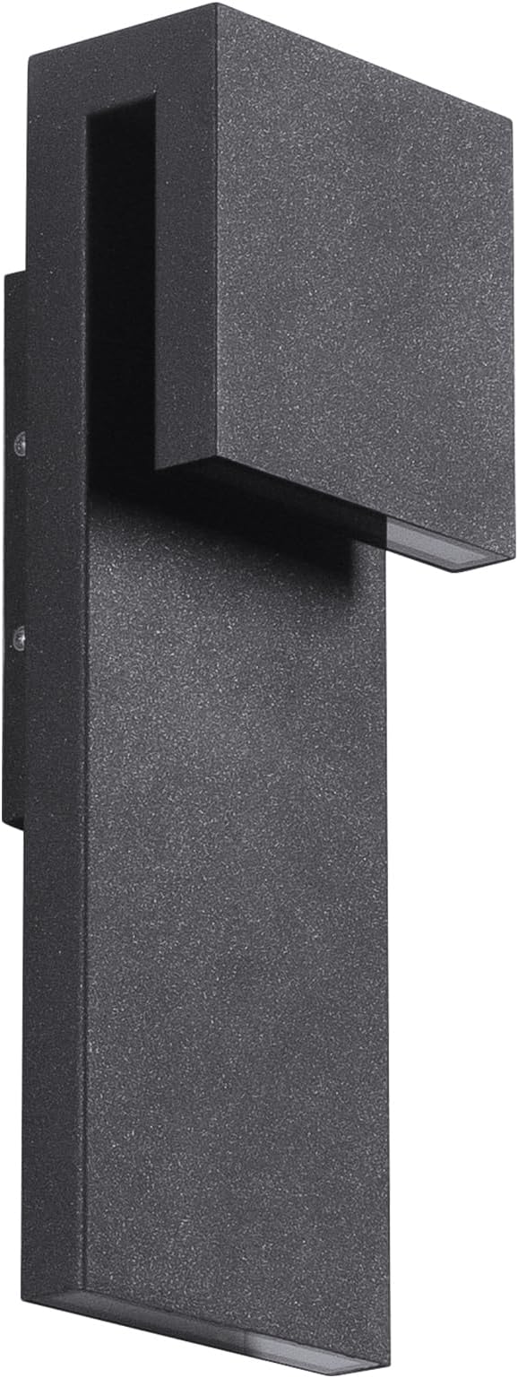 15" Modern Outdoor Wall Sconce, Waterproof LED Exterior Wall Light Fixture Hardwired, 3000K Lighting Outside Porch Lights Garage Patio Lamp, Front Door Landscape Lantern for House Yard Decorative