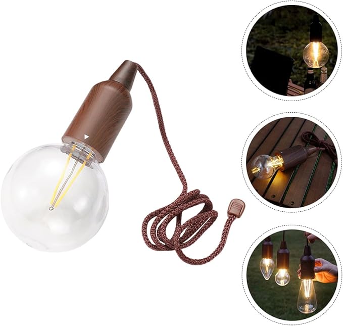 Zerodeko Portable Tent Lamp Outdoor Camping Light LED Hanging Lantern Wear-Resistant Vintage Pull-Cord Lantern for Camping and Hiking