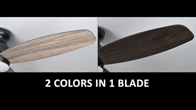 Carro Ceiling Fan with Lights, Indoor & Outdoor Ceiling Fan, 60" Low Profile DC Smart, Compatible with Alexa, Siri, Google Home & Smart APP, 2 Colors of Reversible Blades, Dark Walnut & Wood