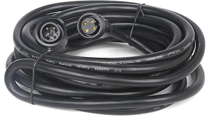 MAD OWL 4 Pin Waterproof LED Wire Connector, 16 AWG 196.8 inch/5M IP68 Male and Female Heads Extension Cable for Indoor and Outdoor LED Strip Light(1 Strip Black)