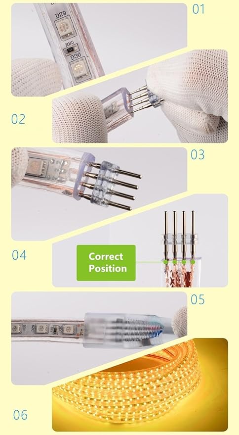 5050-60 Type AC 110-120V RGB LED Strip Lights, Flexible/Waterproof/Dimmable/Multi-Colors/Multi-Modes LED Rope Light + 24 Keys Remote for Home/Garden/Building Decoration (131.2ft/40m, RGB)