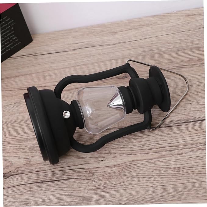 Rechargeable Solar Retro Horse Lantern Portable Hand Crank Camping Light for Emergency Use Multi Function Black LED Tent Light