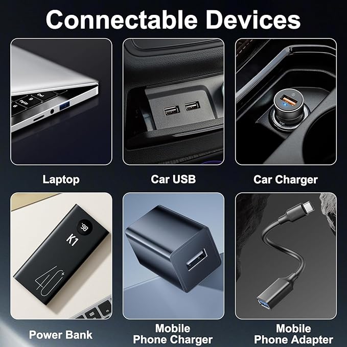 2 PCS Car USB Lights, Plug-in Retro Car Atmosphere Lamp with Touch Dimmable, Portable Mini Glass Bottle LED Bulb Night Lights for Vehicle Bedroom Hallway Camping Holiday Decoration (Red)