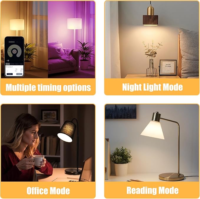 MXhme Rechargeable E26 Light Bulb with Remote & App Control