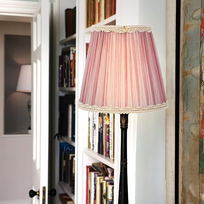 1pc Clamped Bubble Fabric Lampshade Cloth Lamp Shades for Table Lamps Ceiling Light Shade Ceiling Lamp Shade Chandelier Cover Clip on Lampshade Replacement Floor Lamp Bedside Lamp