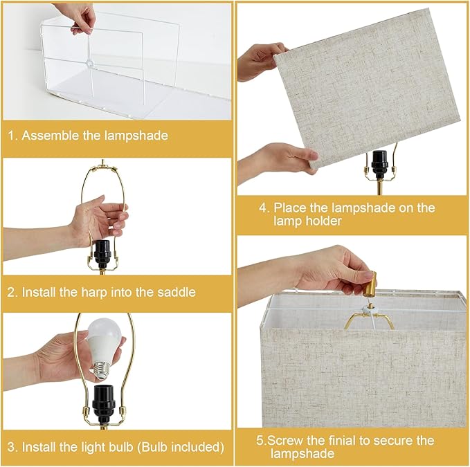 GyroVu 25.5" Nightstand Table Lamps for Bedrooms Set of 2, Bedside Lamp with USB C+A, 3 Colors Changeable Living Room Lamp, Modern Night Stand Lamps for Bed Side Guest Room Reading, Gold+White Shade