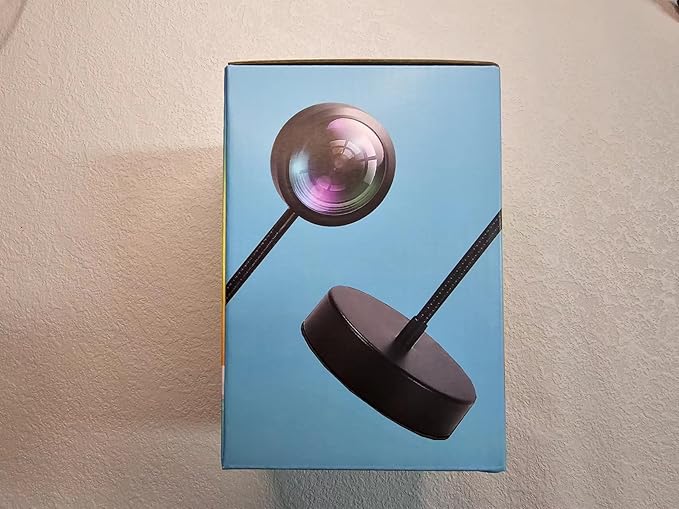 QUIGO Sunset Lamp Projector Led Lights for Bedroom Night Light RGB Lights Sun Sunlight Sunrise Lamp 10w 360 Rotation Rainbow Projection Room Decor Home Decor Christmas Gifts for Women