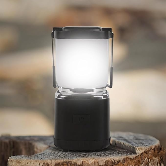 LUXPRO LP189 Mini Lantern - USB-C Rechargeable Camping Light - with 4 Color Modes - Dimmable LED Portable Lantern for Hiking & Emergency - Handy Compact Design (Black, 2-Pack)