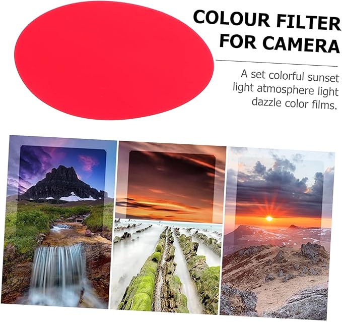 DOITOOL Pcs Lighting Correction Gel Sheets Orange Filters for Stage Theater Party Lighting