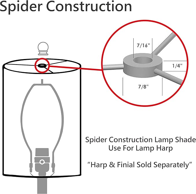 Aspen Creative 32418A Transitional Hardback Empire Shape Spider Construction Lamp Shade in Redwood, 9" wide (5" x 9" x 7")