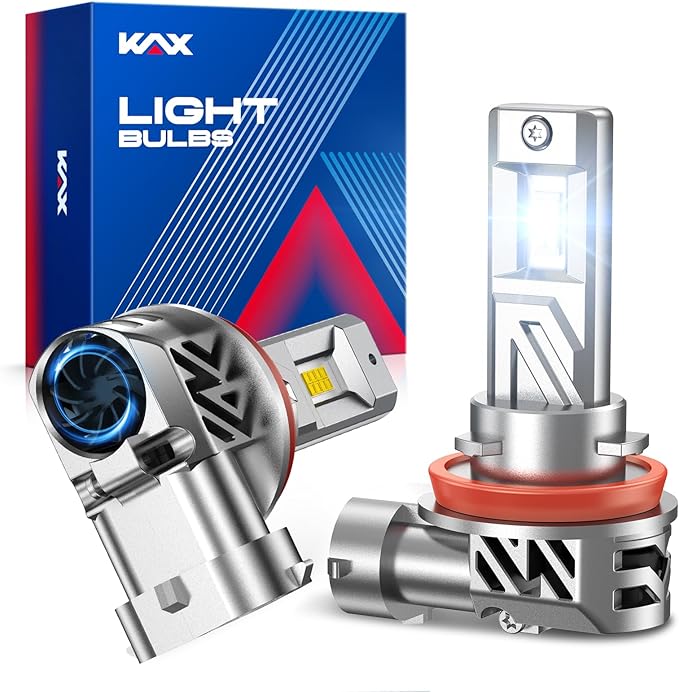2025 10X Brightener H11 Led Bulb for Car Owners, 50000Lm H9 for Drivers at Night, H11 Bulb During Bad Weather, H8 H9 1:1 Real Size, 100000 Hours Lifespan, 99% Fit Your Vehicles, Plug & Play, 2 Pack