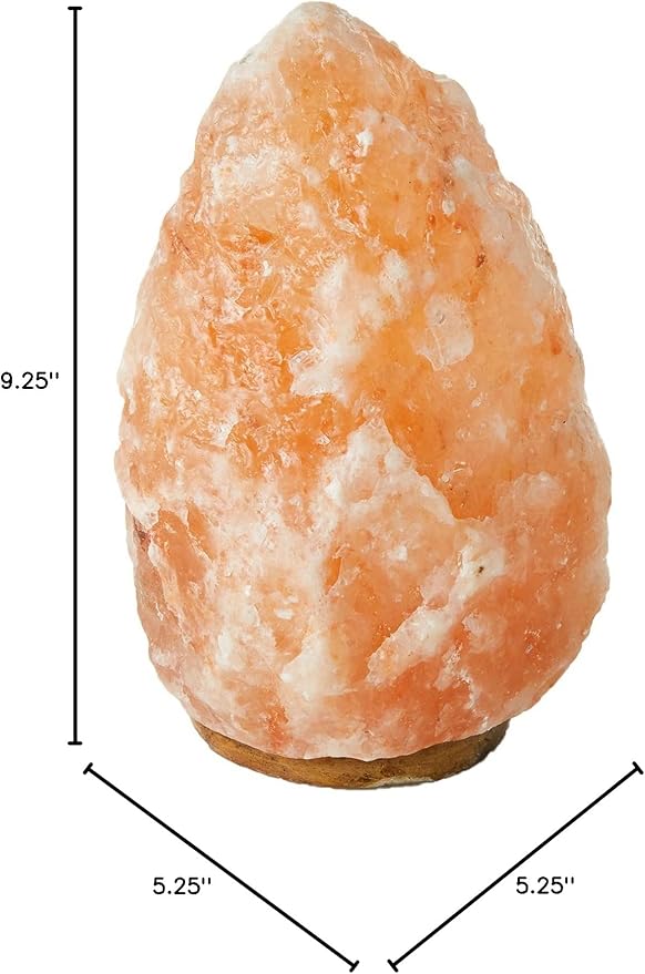 Himalayan Glow Pyramid Style Crystal Salt Lamp with Pink Salt Chunks, ETL Certified, Adjustable Dimmer Switch for Soothing Ambience | Ideal Night Light