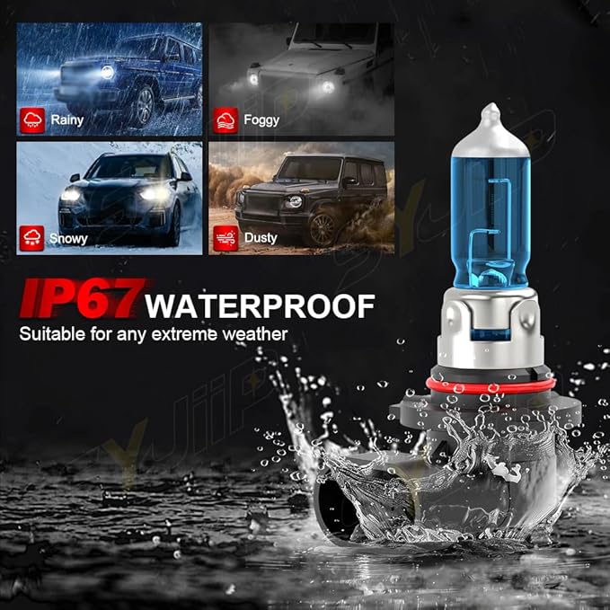 Upgraded Halogen Headlight Bulbs Compatible for Toyota RAV4 2013 2014 2015, 9005 High and Low Beam Headlamp Lights, 6000K White, 300% Brightness, Plug N Play, 4-Pack