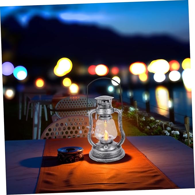 Decorative Night Lamp Retro Handheld Lantern Rechargeable Vintage Light for House Decor